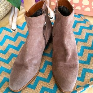 EUC Aquatalia Faria Suede Waterproof Zip Booties